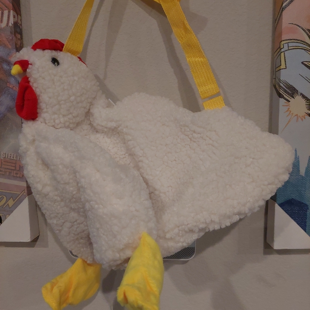 White chicken crossbody handbag new